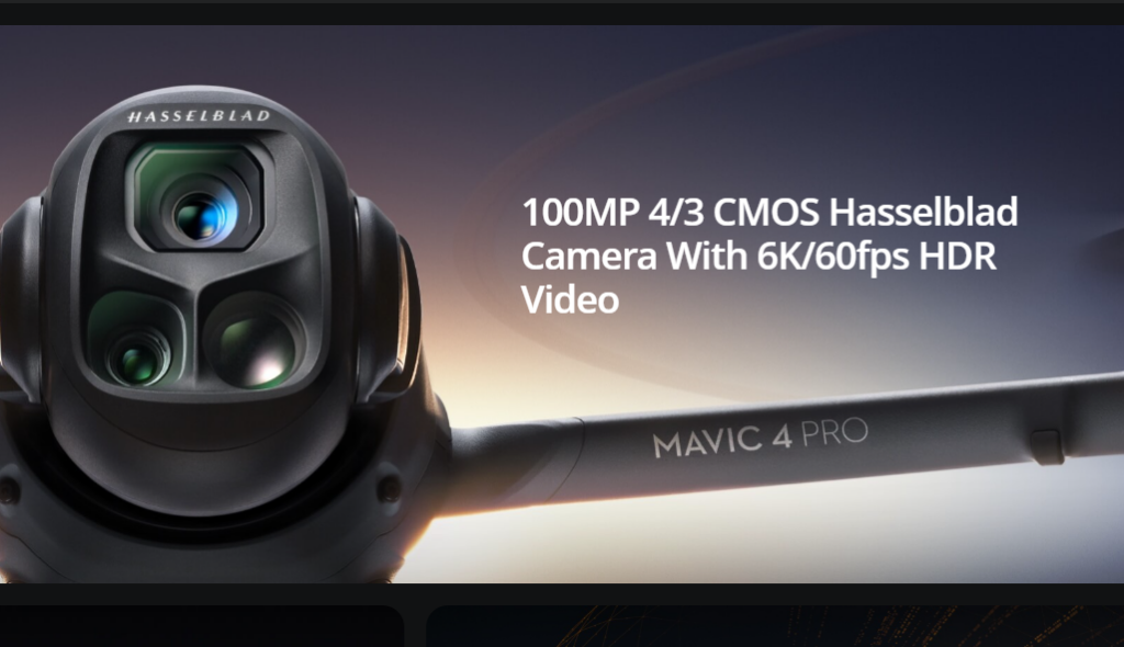 Best DJI drone for camera quality: the Mavic 4 Pro triple camera with a 100 MP 4/3 Hasselblad sensor
