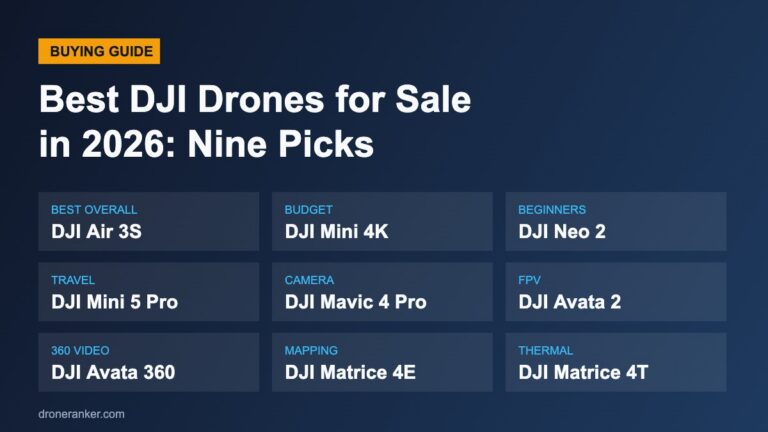Best DJI drone picks for 2026 across nine categories, from the Air 3S to the Matrice 4T