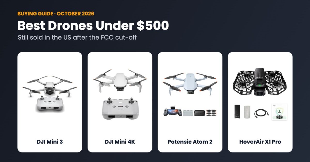 Best Drones Under $500 You Can Still Buy in the US (October 2026)