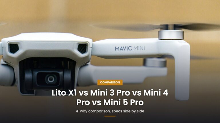 Lito X1 vs Mini 3 Pro vs Mini 4 Pro vs Mini 5 Pro (2026) comparison