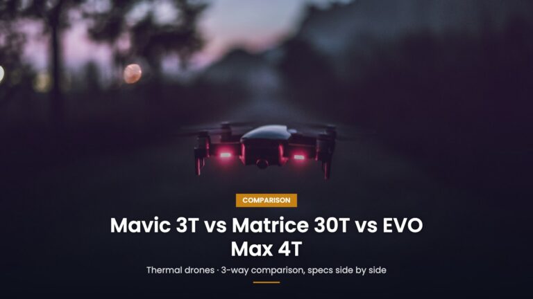 DJI Mavic 3 Thermal vs DJI Matrice 30T vs Autel EVO Max 4T: Enterprise Drone Comparison comparison