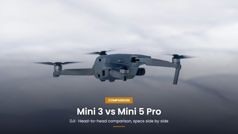 DJI Mini 3 vs DJI Mini 5 Pro comparison