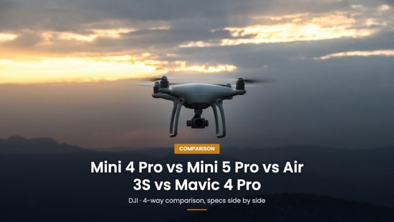DJI Mini 4 Pro vs Mini 5 Pro vs Air 3S vs Mavic 4 Pro: Complete Upgrade Guide comparison