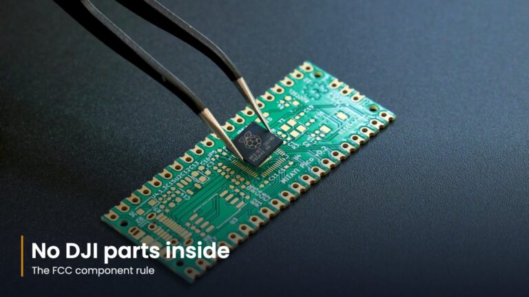 Circuit board held by tweezers