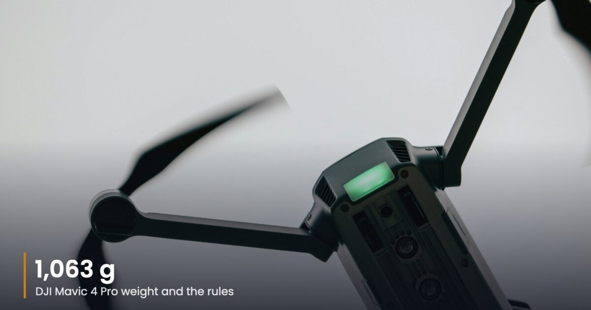 DJI Mavic 4 Pro Weight: 1,063 g (2.34 lb), Size, Battery and the Rules That Follow