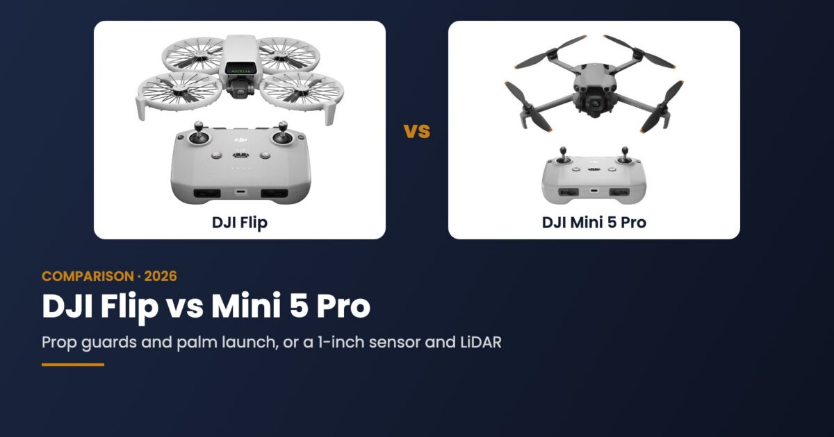 DJI Flip vs Mini 5 Pro: Guarded Vlog Drone or 1-Inch Camera?
