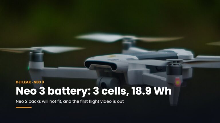 A folding camera drone (stock photo, not the DJI Neo 3)