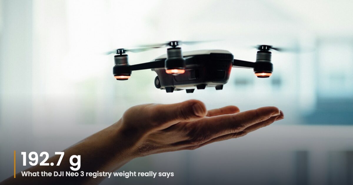 DJI Neo 3 Weighs 192.7 g. Compared Properly, the Gain Is About 33 g