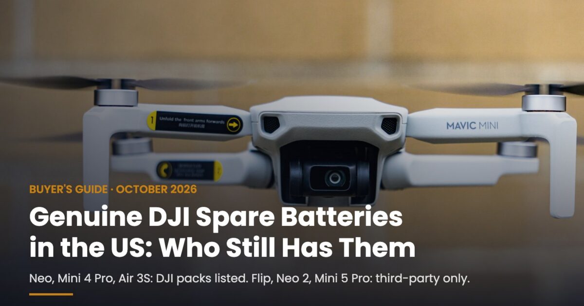 Genuine DJI Spare Batteries in the US: Which Drones Still Have Them on Amazon (October 2026)