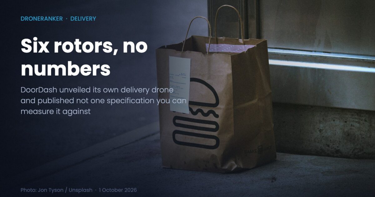 DoorDash Built Its Own Delivery Drone and Published No Numbers