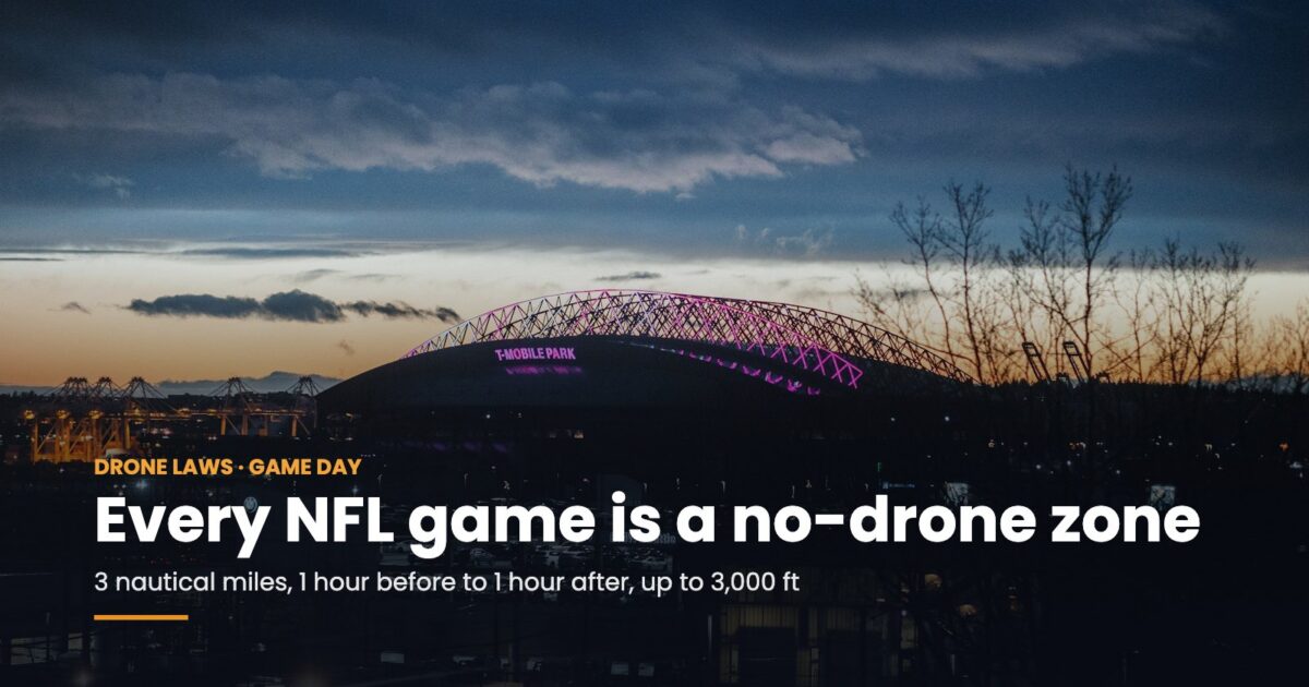 Can You Fly a Drone Near an NFL Stadium? The 3-Mile Game-Day No-Drone Zone Explained