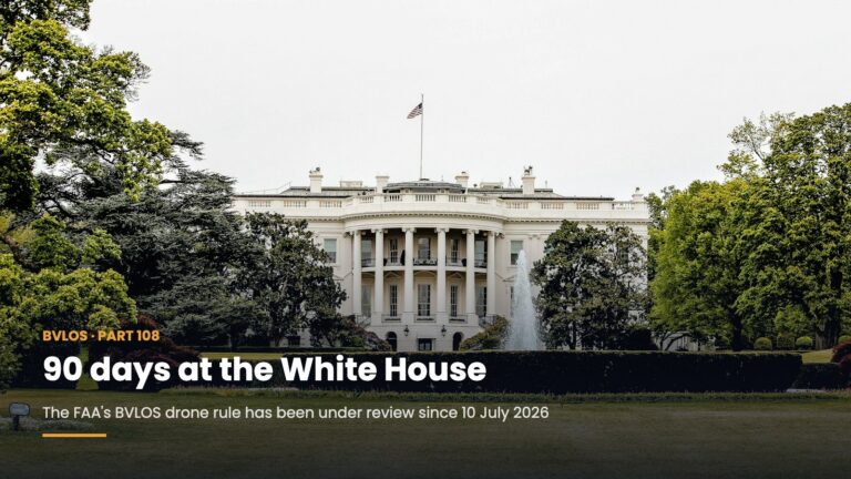 The White House in Washington, DC, where the FAA Part 108 rule is under review