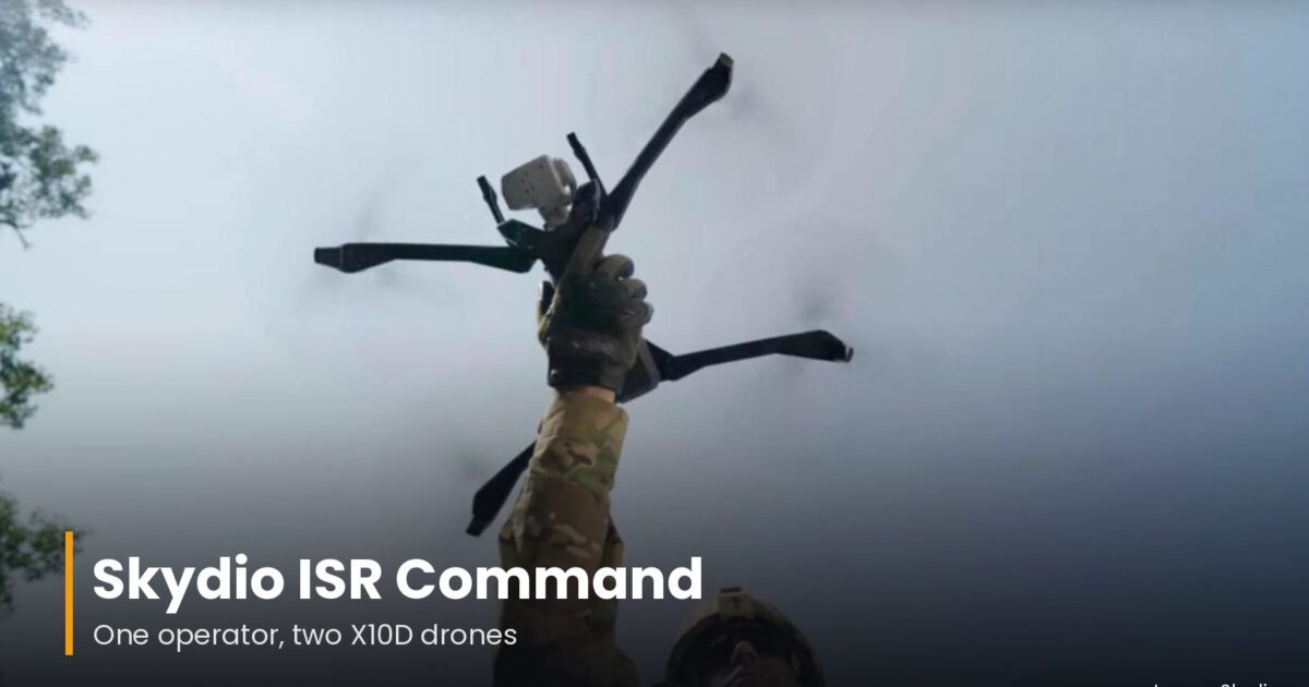 Skydio ISR Command: One Soldier, Two X10D Drones and Target Grids for F-16s